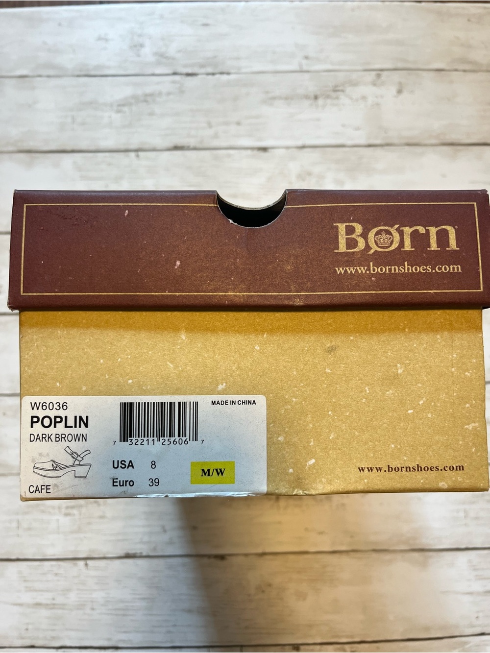 Born Women's Poplin Dark Brown Cafe Leather Platform Sandals - Picture 7 of 7